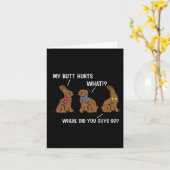 Mein Hintern Hurts Happy Easter Day Bunny Rabbit E Karte (Gelbe Blume)