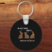 Mein Hintern Hurts Happy Easter Day Bunny Rabbit E Schlüsselanhänger (Vorderseite)
