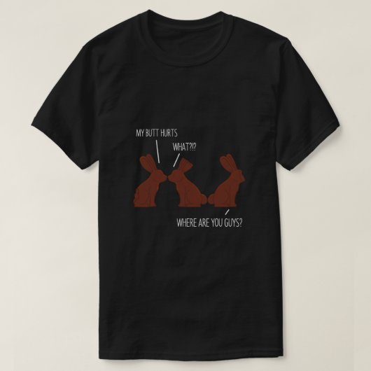Mein Hintern schmerzt die Schokolade des sonnigen  T-Shirt (Design vorne)