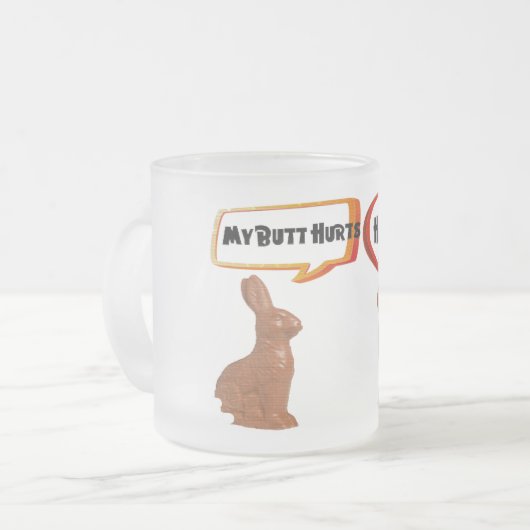 Mein Hintern tut dem lustigen Schlammdesign weh Mattglastasse (Vorderseite Links)