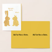 Mein Hintern tut weh! -Was ist? Funny Bunny Folienkarte (Anzeige)