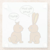 Mein Hintern tut weh! -Was ist? Glasuntersetzer (Rückseite)