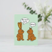 Mein Hintern tut weh! -Was ist? Postkarte (Stehend Vorderseite)