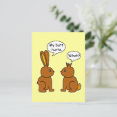 Mein Hintern tut weh! -Was ist? Postkarte (Stehend Vorderseite)