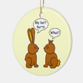 Mein Hintern tut weh, was lustige Bunnies tut Keramik Ornament (Links)