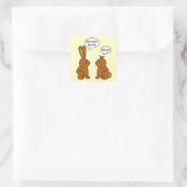 Mein Hintern tut weh, was lustige Bunnies tut Quadratischer Aufkleber (Tasche)