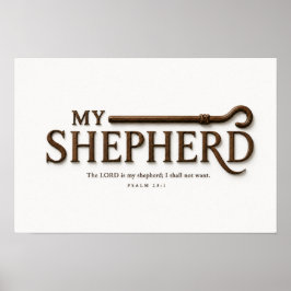 MEIN HIRT – Reines Weiß | Psalm 23:1 Wandkunst Poster