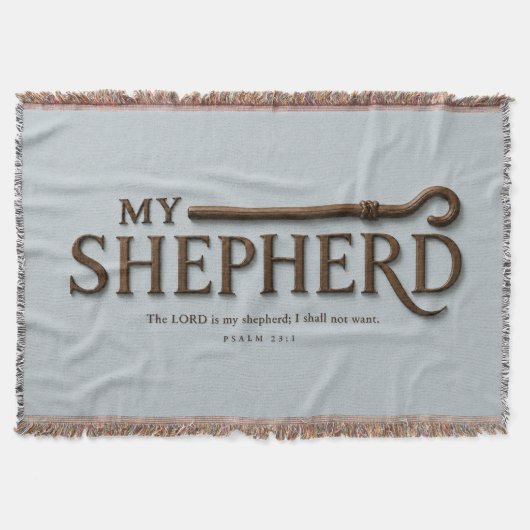 MEIN HIRTE | Mistblau | Psalm 23:1 Decke (Vorderseite)