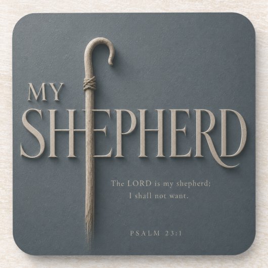 MEIN HIRTE | PSALM 23:1 | GETRÄNKEUNTERSETZER (Vorderseite)