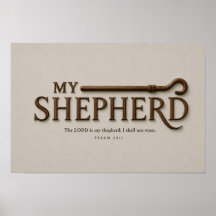 MEIN HIRTE – Soft Stone | Psalm 23:1 Wandkunst