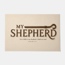 MEIN HIRTE | Warmes Creme | Psalm 23:1 Christlich Fußmatte