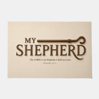 MEIN HIRTE | Warmes Creme | Psalm 23:1 Christlich Fußmatte