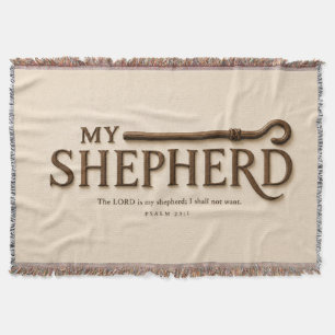 MEIN HIRTE Warmes Creme Psalm 23:1 Wirf Decke