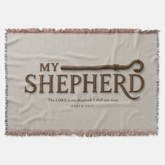 MEIN HIRTE | Weicher Stein | Psalm 23:1 Decke (Vorderseite)