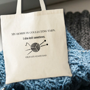 Mein Hobby ist das Sammeln von Garn für Stricklieb Tragetasche