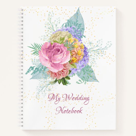 Mein HochzeitsNotebook-FrühjahrsBouquet Notizblock (Vorderseite)