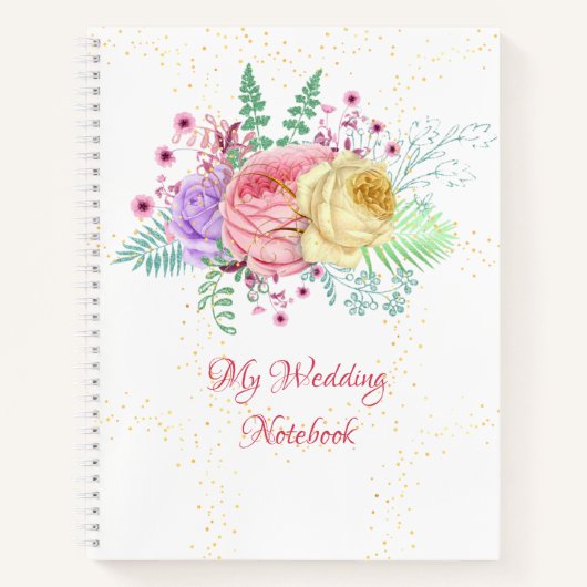 Mein HochzeitsNotebook-FrühjahrsBouquet Notizblock (Vorderseite)