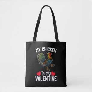 Mein Huhn ist mein Valentinstag Lustige Landwirte Tasche