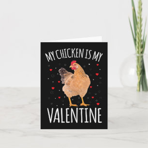 Mein Hühnchen ist meine Valentinsfrau Frauen Bauer Karte