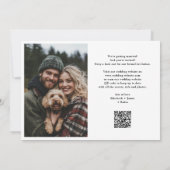 Mein Hund 2 Fotos QR Code Hochzeit Save The Date (Rückseite)