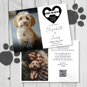 Mein Hund 2 Fotos QR Code Hochzeit Save The Date