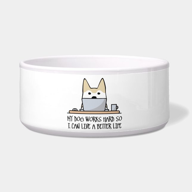 Mein Hund arbeitet hart Napf (Vorderseite)