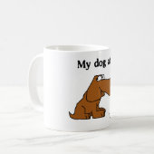 "Mein Hund aß es" Tasse (Vorderseite Links)