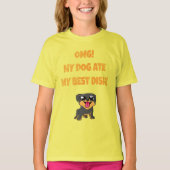 Mein Hund aß mein bestes Schlagwort. T-Shirt (Vorderseite)
