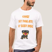 Mein Hund aß mein bestes Schlagwort. T-Shirt (Vorderseite)