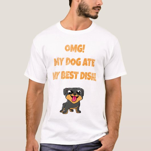 Mein Hund aß mein bestes Schlagwort. T-Shirt (Vorderseite)