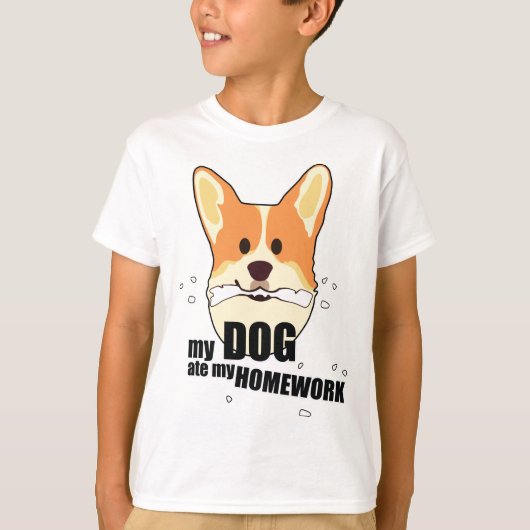 Mein Hund aß meine Hausaufgaben T-Shirt (Vorderseite)