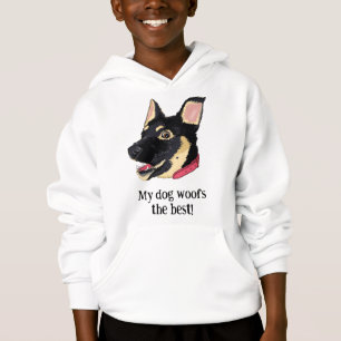 Mein Hund bellt am besten Lustiger deutscher Sch Hoodie