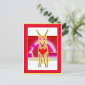 Mein Hund Buddy und Herz, Postkarte (Stehend Vorderseite)