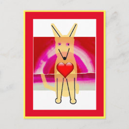 Mein Hund Buddy und Herz, Postkarte