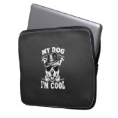 Mein Hund denkt, ich bin cool Laptopschutzhülle (Vorderseite Links)