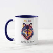 Mein Hund denkt, ich bin cool Tasse – Lustige erns (Links)
