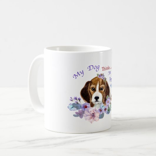 Mein Hund denkt, ich bin die perfekte Tasse für Hu (Vorderseite Links)