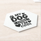 Mein Hund findet mich cool Untersetzer (angewinkelt)