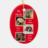 Mein Hund Foto Collage Bester Hund je benutzerdefi Keramik Ornament (Hinten)