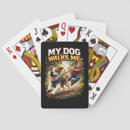 Mein Hund führt mich spazieren Spielkarten
