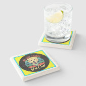 MEIN HUND GLAUBT, ICH BIN COOLER STEINER Untersetz Steinuntersetzer (Seitenansicht)