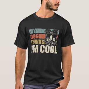 Mein Hund hält mich für Cool Rough Collie Retro Va T-Shirt
