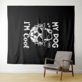 Mein Hund hält mich für Cool Wandteppich (Beispiel (Horizontal))