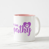 Mein Hund hat Empathie Zweifarbige Tasse (VorderseiteRechts)