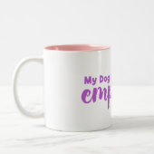 Mein Hund hat Empathie Zweifarbige Tasse (Links)