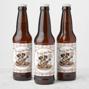 Mein Hund hat Fleas Ukulele Tuning Song Bierflaschenetikett