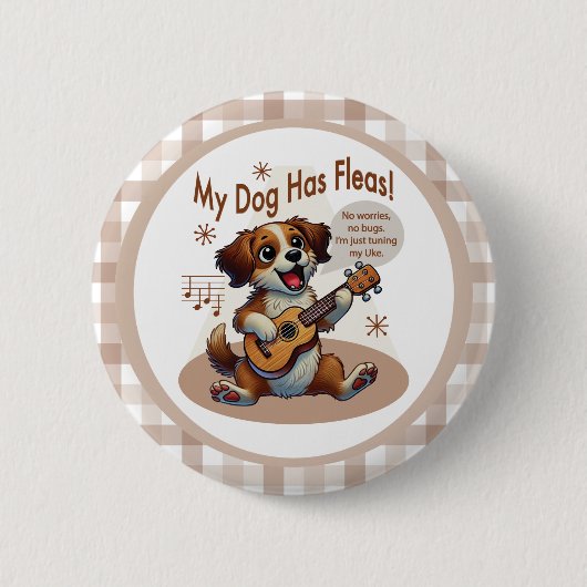 Mein Hund hat Fleas Ukulele Tuning Song Button (Vorderseite)