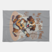 Mein Hund hat Fleas Ukulele Tuning Song Geschirrtuch (Horizontal)