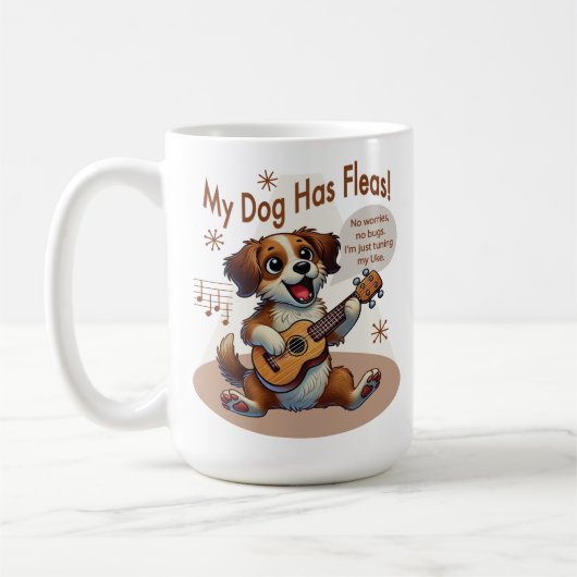 Mein Hund hat Fleas Ukulele Tuning Song Kaffeetasse (Links)