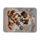 Mein Hund hat Fleas Ukulele Tuning Song Magnet (Horizontal)